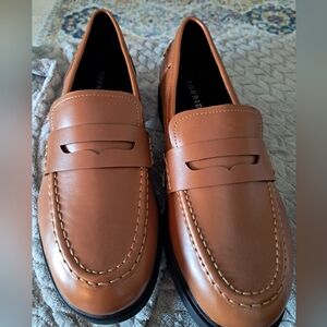 Torrid  Tan Leather Slip-On Loafers New 8.5ww